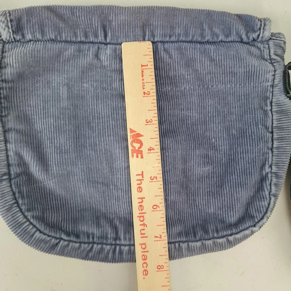 Vintage Y2K JanSport Crossbody Bag Womens Small Purple Corduroy Buckle Strap
